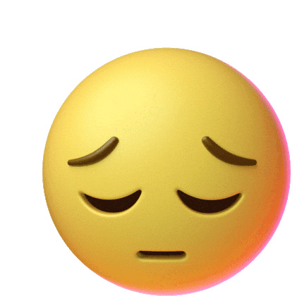 Sad Face Emoji Sticker - Sad Face Emoji Frown Stickers