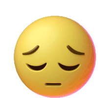 Sad Face Emoji Sticker - Sad Face Emoji Frown Stickers