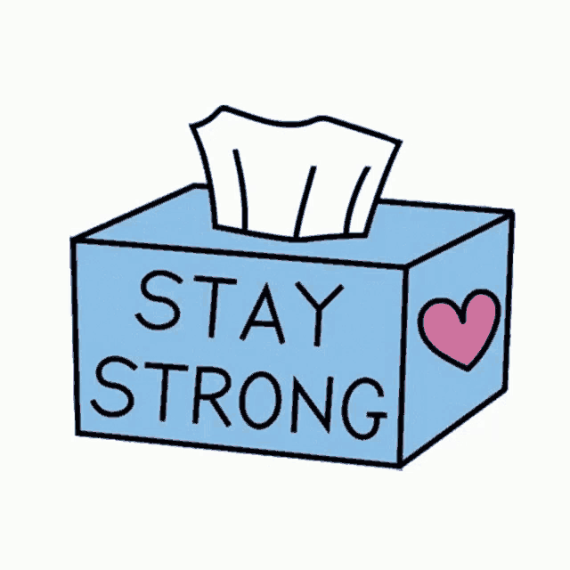 a box of tissues that says 