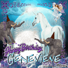 Happy Birthday Genevieve GIF - Happy Birthday Genevieve Elephant GIFs