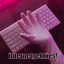 Internetgekkies GIF - Gloves Pink Keyboard GIFs