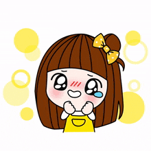 girl cute cry exciting happy