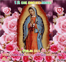 12de diciembre guadalupe rosas nuestra madre virgin mary