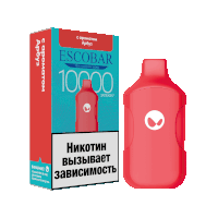 a red escobar device next to a box of it