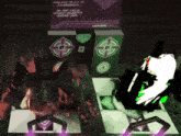 a video game with a purple screen that says ' velocity play ' on it