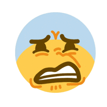 a cartoon drawing of a crying face with tears coming out of it 's eyes