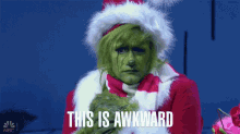This Is Awkward Grinch GIF - This Is Awkward Grinch Matthew Morrison GIFs
