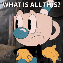 What Is All This Mugman GIF - What Is All This Mugman The Cuphead Show GIFs