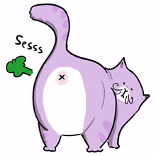 cat cute animal purple funny