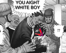 a black and white drawing of a man with a hat that says ap