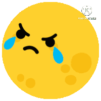 a crying face with tears coming out of its eyes