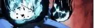 a cartoon drawing of a person with a blue light coming out of their head