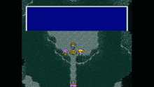 a group of cartoon characters are standing in the snow