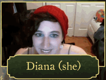 a picture of a woman with the name diana ( she )