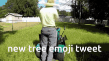 tree emoji tree emoji grass mowing