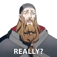 a man with a beard has the words really written on his face
