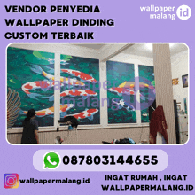 a poster for wallpaper malang with a picture of a fish