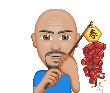 Bald Man Firecrackers Sticker - Bald Man Firecrackers Chinese New Year Stickers