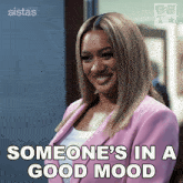 Someone'S In A Good Mood Today Fatima GIF - Someone'S In A Good Mood Today Fatima Sistas GIFs
