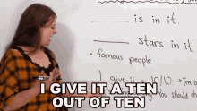 I Give It A Ten Out Of Ten Emma GIF - I Give It A Ten Out Of Ten Emma Learn English With Emma GIFs
