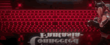 a boxing ring with a sign that says ' e9u9a19 ' on it in white letters