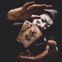 Joker Card With V For Vendetta2005 Card GIF