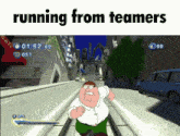 Running From Teamers Peter Griffin GIF - Running From Teamers Teamers Peter Griffin GIFs