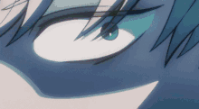 a close up of a person 's eye with a white pupil