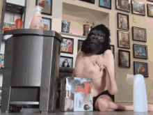 Gorilla Mask GIF - Gorilla Mask Imitate GIFs
