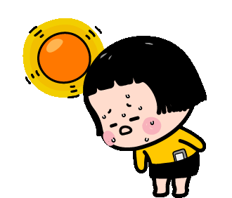 sweating sun clip art