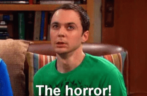 Sheldon The Horror GIFs | Tenor