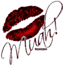 mwah red lips i love you