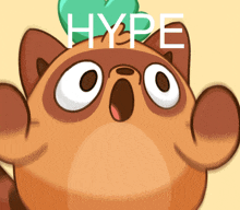 a cartoon drawing of a cat with the words hype above it