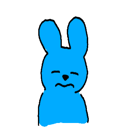 Cheeky Blue Sticker - Cheeky Blue Rabbit Stickers