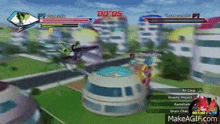 a video game is being played on a computer and a person is fighting another person in a video game .