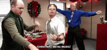 Metal Christmas The Office GIF - Metal Christmas The Office Dwight GIFs