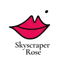 a logo for skyscraper rose shows a pink mouth
