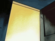 a cartoon drawing of a door that is open
