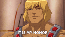It Is My Honor He-man GIF - It Is My Honor He-man Masters Of The Universe Revolution GIFs