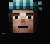 a minecraft character with a white face and a plaid hat