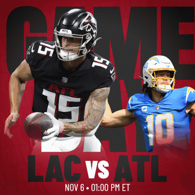 Los Angeles Chargers vs. Atlanta Falcons. NFL Game. American