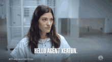 hello agent keaton greeting unwelcomed straight face bitter