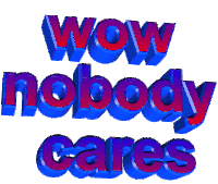 Nobody Cares Text Sticker - Nobody Cares Text Animated Text Stickers