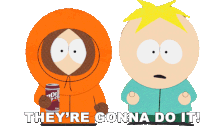 Theyre Gonna Do It Butters Sticker - Theyre Gonna Do It Butters Kenny Stickers