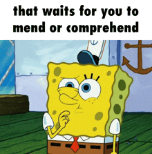 Spongebob That Waits For You To Mend Or Comprehend GIF - Spongebob That Waits For You To Mend Or Comprehend Hawaii Part Ii GIFs