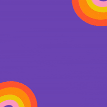 a purple background with rainbows and arabic writing on it