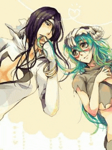 Nnoitra Playing With Nelliel Hair As She Smiles As He Looks Intrigued GIF