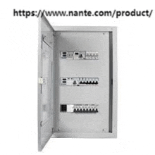 a picture of a electrical box with the door open and a website .