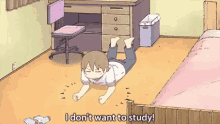 I Dont Want To Study Homework GIF - I Dont Want To Study Homework Anime GIFs