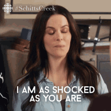I Am As Shocked As You Are Emily Hampshire GIF - I Am As Shocked As You Are Emily Hampshire Stevie GIFs